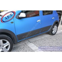 DACİA SANDERO STEPWAY  GÖVDE KORUMA KAPI KAPLAMASI PLASTİĞİ 4 PARÇA