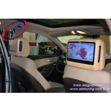 HYUNDAİ SANTA FE ARKA KAFALIK MONİTÖRÜ BEJ '' 8 inç. AKTİF BAŞLIK ÇİFT DVD'Lİ KABLOSUZ KULAKLIK ''