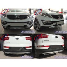 KİA SPORTAGE YENİ ÖN + ARKA TAKIM ÇİFT EKZOS ÇIKIŞLI TAMPON ALTI DİFRÜZÖR İTHAL ÜRÜN