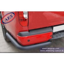 MERCEDES X CLASS ARKA TAMPON KÖŞE KORUMA KROMU PASLANMAZ SİYAH CORNER BAR SAĞ SOL 2 PARÇA