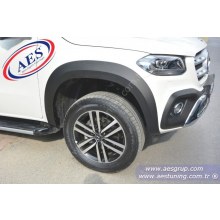 MERCEDES X CLASS DODİK TAKIMI ÇAMURLUK KAPLAMASI PLASTİK 4 PARÇA