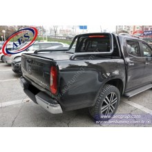 MERCEDES X CLASS ROLLBAR KROM ÜZERİ PİANO BLACK SİYAH BOYALI PASLANMAZ MALZEME