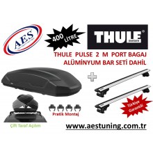 THULE PULSE 2 M PORT BAGAJ SETİ SİYAH 400 LİTRE  + WİNG BAR EVO BAR SETİ KAMPANYA