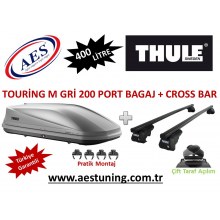 THULE TOURİNG M 200 PORT BAGAJ GRİ 400 LİTRE TAŞIYICI SİSTEM DAHİL KARE BAR
