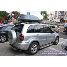 TOYOTA RAV 4 PORT BAGAJ THULE PACİFİC 100 GRİ 330 LİTRE TAŞIYICI SİYAH ARA BAR HARİÇ
