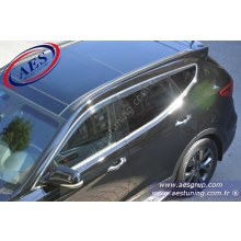 YENİ 2016 HYUNDAİ SANTA-FE İX45 CAM RÜZGARLIĞI OEM AKSESUAR İTHAL ''KROMLU 6 PARÇA''